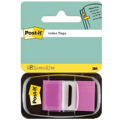 Obrázek Post it I680 8 index 1 dávkovač s 50 lepicími proužky (25,4 x 43,2 mm) fialový