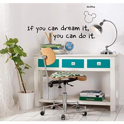 Obrázek Komar Disney Deco nálepka YOU CAN DO IT 50 x 70 cm tetování na zeď, nástěnný obraz, samolepky Micky myš, citát, nápis, Dream 14002h