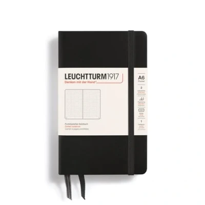 Obrázek LEUCHTTURM1917 333915 Poznámkový blok Pocket (A6), tvrdé desky, 187 očíslovaných stran, černé, tečkované