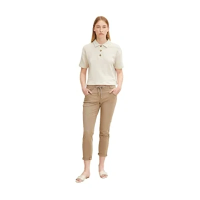 Obrázek TOM Tailor Tapered Relaxed Pants Džíny Slim Fit, Ženy, Velikost: 40x28, Dark sepia