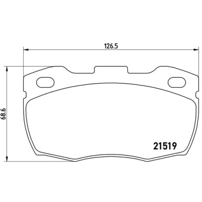 Obrázek Brembo P 44 015 Sada brzdového obložení, kotoučová brzda (4dílná)