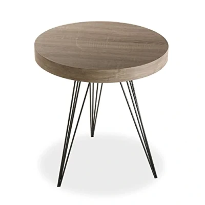 Obrázek Versa Servírovací stolek Fontana do obývacího pokoje, ložnice nebo kuchyně. Moderní, nízký stůl, rozměry (v x d š) 55 50 cm, dřevo a kov, barva: hnědá černá