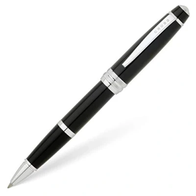 Obrázek Cross Bailey kuličkové pero Selectip Pen (barva na psaní černá, tloušťka linky M, v prémiové dárkové krabičce) černý lak pokovený chromem, 1 kus (balení ks)