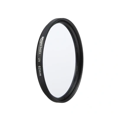 Obrázek Amazon Basics 62 mm kulatý UV ochranný filtr pro jasnější obrazy, chrání před prachem, nečistotami a poškrábáním