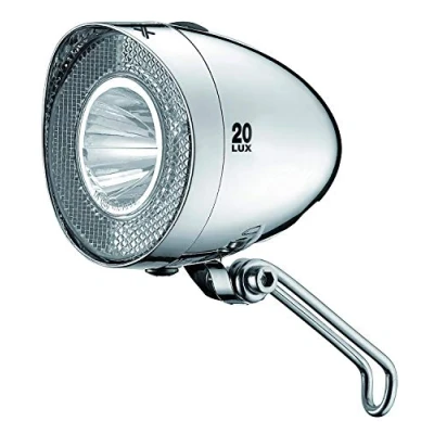 Obrázek XLC Unisex Dospělí CL F20 bateriový světlomet LED Retro, černý, jedna velikost