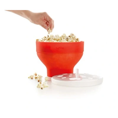 Obrázek Lékué 0200226R10M017 Miska na popcorn, silikon/platina, červená