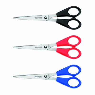 Obrázek Westcott E 31032 00 kancelářské nůžky, 17 cm, 3dílná sada, černá/červená/modrá