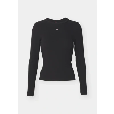 Obrázek Tommy Jeans SLIM Essential Top s dlouhým rukávem, Ženy, Velikost: XXS, Black