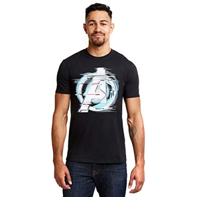 Obrázek Marvel Herren Quantum Logo T Shirt, Schwarz (Black Blk), S EU