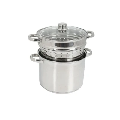 Obrázek Crealys 504626 hrnec na těstoviny se skleněnou poklicí, 8 l, 24 cm