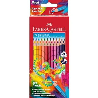 Obrázek Trojhranné pastelky od Faber Castell, 116544, 24 kusů v papírové krabičce