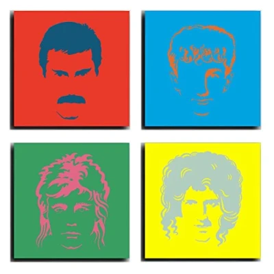 Obrázek Cuadros Cámara Poster Queen, Freddie Mercury, Gesamtgröße: 63 x cm, XXL, mehrfarbig