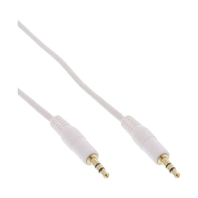 Obrázek InLine 99942W jack kabel, 3,5 mm konektor / konektor, stereo, bílá/zlatá, 2 m