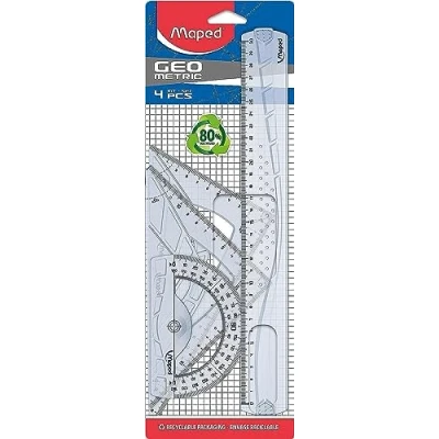 Obrázek Maped 242767 Geometrie Set, 4 teilig, Transparent