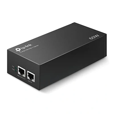 Obrázek TP Link TL POE170S PoE++ injektor (2 gigabitové porty, kompatibilní s 802.3af /at/bt, celkový výkon až 60 W, montáž na stěnu a stolní design, Plug and Play)černý