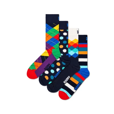 Obrázek Happy Socks GIFT SET Unisex 4 PACK Ponožky, Velikost: 36 40, Blue