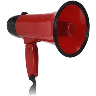 Obrázek Spetebo megafon se 2 funkcemi 20 x 14 cm sirénou hlasová trubice Bullhorn