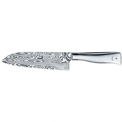 Obrázek WMF Grand Gourmet damaškový nůž, Santoku nůž 32 cm, Made in Germany, damašková ocel 120vrstvý, Performance Cut, dřevěná kazeta, čepel 18 cm
