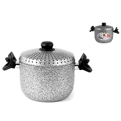 Obrázek Home Salt N &#039;pepper na těsto hrnec nepřilnavá, hliník, 4 litry, Černá/šedá, 20 cm