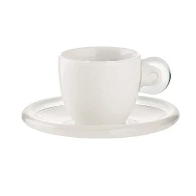Obrázek Guzzini Gocce, 6 šálků na espresso s podšálky transparentní, 35 x 30 v 9,5 cm 50 cc 26690100