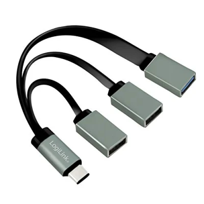 Obrázek LogiLink UA0315 USB C 3.1 Hub, 3 Port Antracit