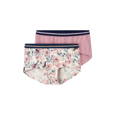 Obrázek Name it Nkfhipster Nostalgia Flower 2 PACK Kalhotky pro děti, Velikost: 158/164, rose