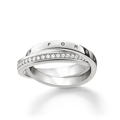 Obrázek THOMAS SABO Dámský prsten Together Forever 925 sterlingové stříbro TR2099 051 14, stříbro; syntetické kameny; zirkony, zirkony.