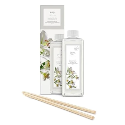 Obrázek ipuro osvěžující pokojová vůně white lily Refill decentní náplň s jemnými květinovými tóny stylová láhev pro do místnosti puristický zážitek 500 ml