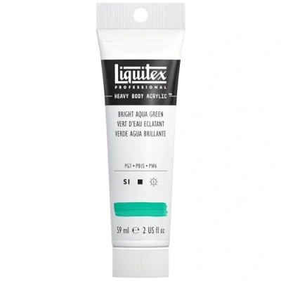 Obrázek Liquitex 1045660 Professional Heavy Body akrylová barva v umělecké kvalitě s vynikající stálostí na světle máslové konzistenci, 59 ml tuba zářivá aqua zelená