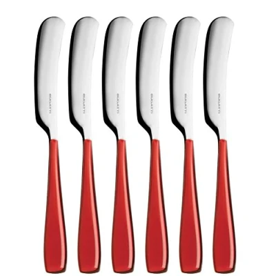 Obrázek Bugatti EZ3U 057F32/6 Essenza strunový nůž, SAN/ocel, 16 x 20 3 cm, červená, 6 kusů