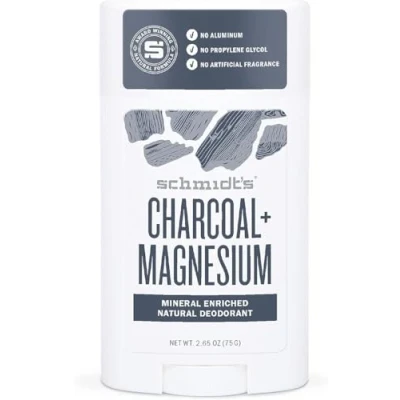 Obrázek Schmidt&#039;s Deodorant Stick Vegan, uhlí &amp; hořčík, 75 g/ 58 ml