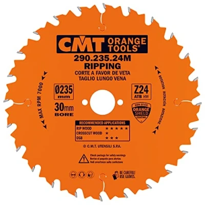 Obrázek CMT ORANGE TOOLS 290.235.24M HANDKREISSÄGEBLATT LÄNGSSCHNITT 235X2.8X30 Z=24 10 WECHSELZAHN