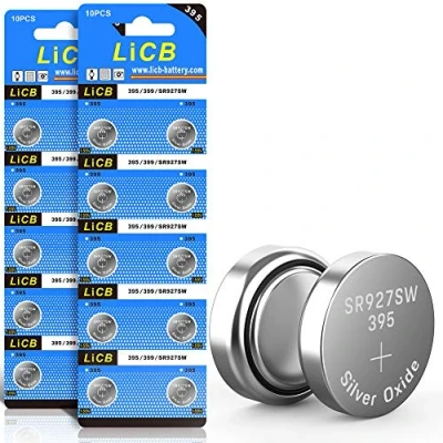 Obrázek LiCB 20 kusů knoflíkových baterií SR927SW 395 AG7 LR927 399 V395 1,5V baterie do hodinek