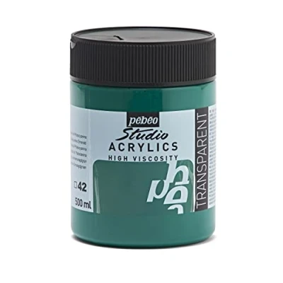 Obrázek Pebeo Studio akrylová barva, 500 ml, ftalokyanová zelená