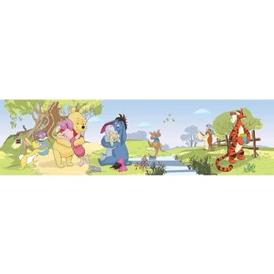 Obrázek AG Design Disney Winnie Pú a jeho přátelé dětský pokoj Samolepicí bordura, nálepka na zeď, 500 x 10 cm WBD 8080