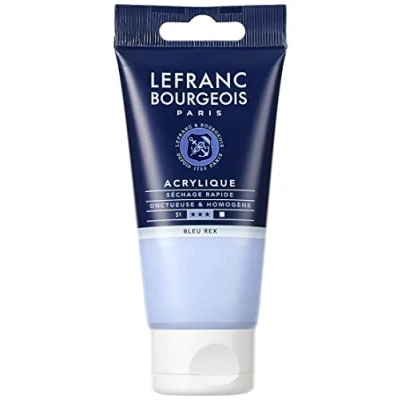 Obrázek Lefranc Bourgeois 300439 Fine akrylová barva královská modrá, tuba 80 ml, krémová na vodní bázi, rychleschnoucí, stálá světle, voděodolná