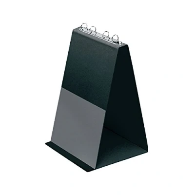 Obrázek VELOFLEX 4102080 Stolní flichart DIN A4 formát na výšku, vč. průhledných obalů, z PVC, stojánek stůl, prezentace flipchartu černá, kniha s podstavcem