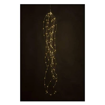 Obrázek Idena 31352 LED světelný řetěz Cascade se 125 v teplé bílé barvě, s funkcí časovače 6 hodin, provoz na baterie, cca 1,7 m dlouhý, party, Vánoce, dekorace, svatbu, jako náladové světlo