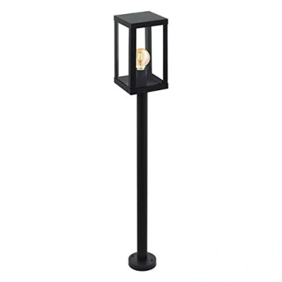 Obrázek EGLO venkovní stojací lampa Alamonte 1, 1 plamenné svítidlo, z pozinkované oceli, barva: černá, sklo: čirá, objímka: E27, IP44