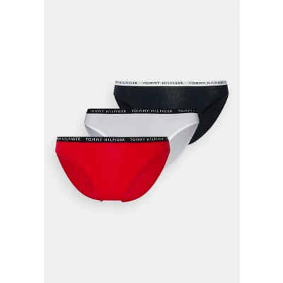 Obrázek Tommy Hilfiger 3 PACK Kalhotky, Ženy, Velikost: Small, Desert sky/white/primary red