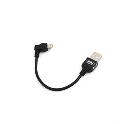 Obrázek System s Mini USB kabel datový nabíjecí 90 úhlovou zástrčkou stupňů pravý zahnutý 10 cm