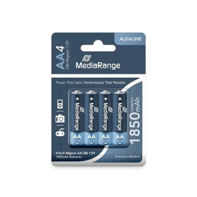 Obrázek MediaRange Premium alkalická Batteries, Mignon aa lr61.5 V, Pack 4
