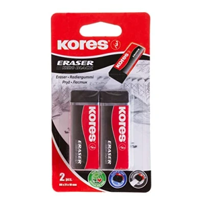 Obrázek Kores RG40212, 2 Radiergummis schwarz auf Blister