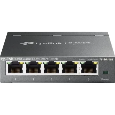 Obrázek TP Link TL SG105E 5portový gigabitový přepínač (Plug and Play, gigabitové porty, kovové kryty, VLAN, QoS,)