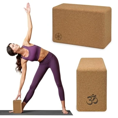 Obrázek Gaiam Sol blok na jógu z přírodního korku, 10,2 x 15,2 22,9 cm