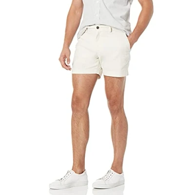 Obrázek Amazon Essentials Herren Oxford Shorts aus leichtem bequemem Stretchmaterial 13 cm schmale Passform (zuvor Goodthreads), Creme, 36W