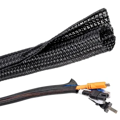 Obrázek Kabelová hadice černá 12 20 mm, 3 m vedení kabelů, organizér pro samosvorný TV počítač, PC, automobilový kabel, domácí kancelář, ochrana kabelu psa, kočky