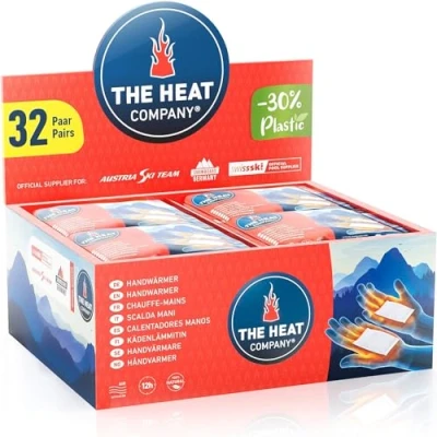 Obrázek THE HEAT COMPANY Ohřívač rukou nový: 30 % méně plastu EXTRA Teplé: 12 hodin tepla pro ruce 32 párů vzdušně aktivované ohřívače kapesní topení proti chladným rukám