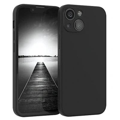 Obrázek EAZY Case Silikonové pouzdro pro iPhone 13 Mini Silikon Černé nárazuvzdorné na mobil ochranné s ochranou fotoaparátu tenké prémiová ochrana Cover TPU