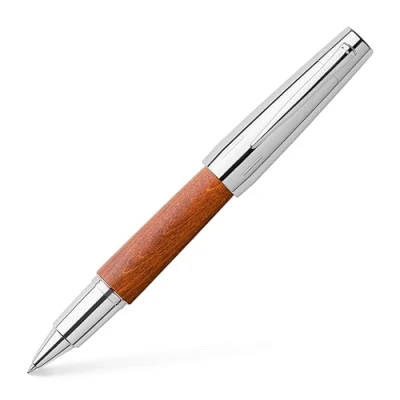 Obrázek Faber Castell 148205 kuličkové pero e motion dřevo, hnědé, tloušťka čáry 0,5 mm, černá tuha, vč. dárkového balení